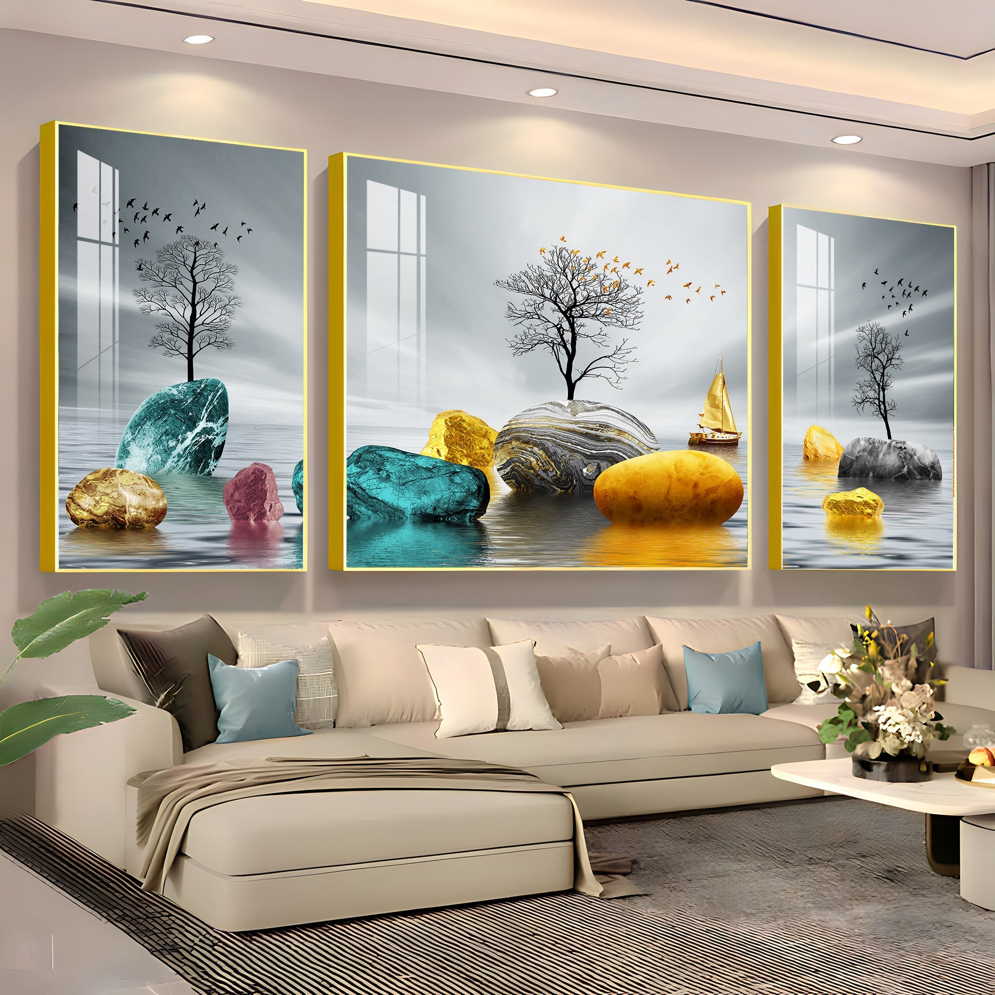 Colorful Glory Premium Acrylic Wall Art (Set of 3) - The Next Decor