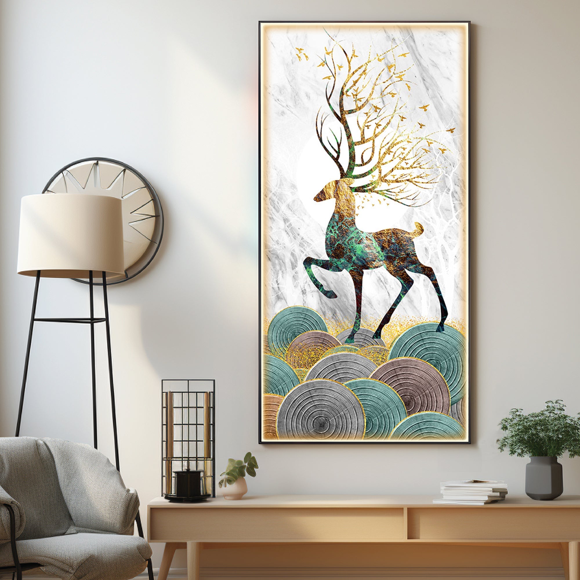 Colorful Rare Deer Luxury Crystal Wall Art - The Next Decor
