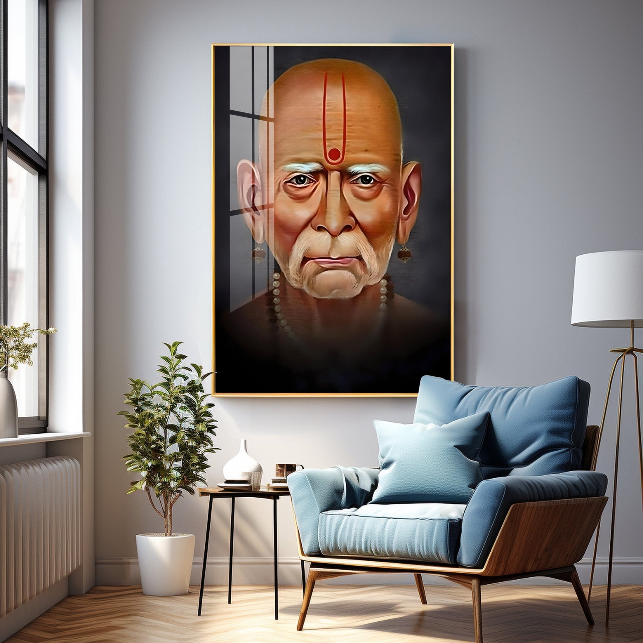 Crimson Visage Premium Vertical Acrylic Wall Art - The Next Decor