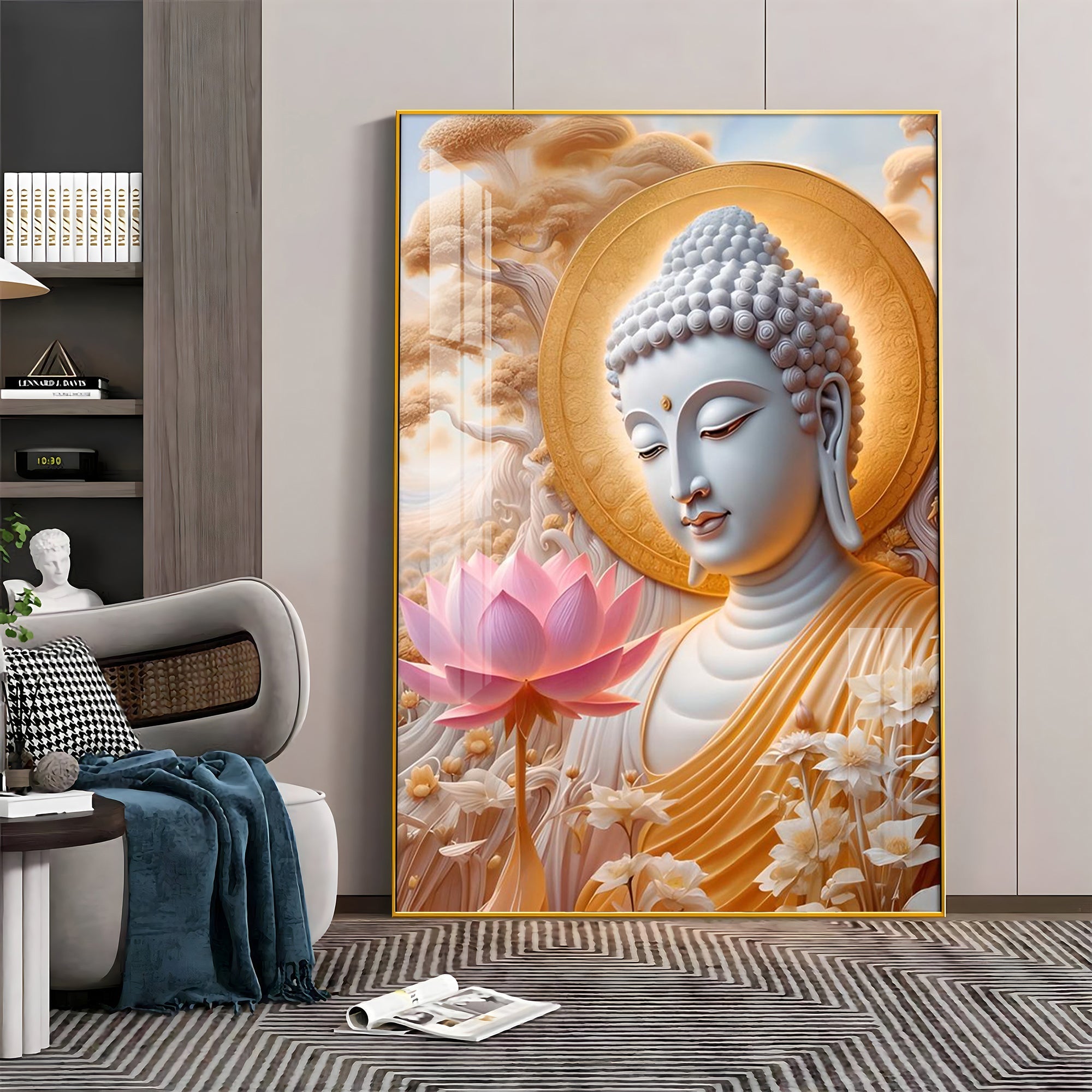Dharvika Buddha Premium Acrylic Vertical Wall Art - The Next Decor