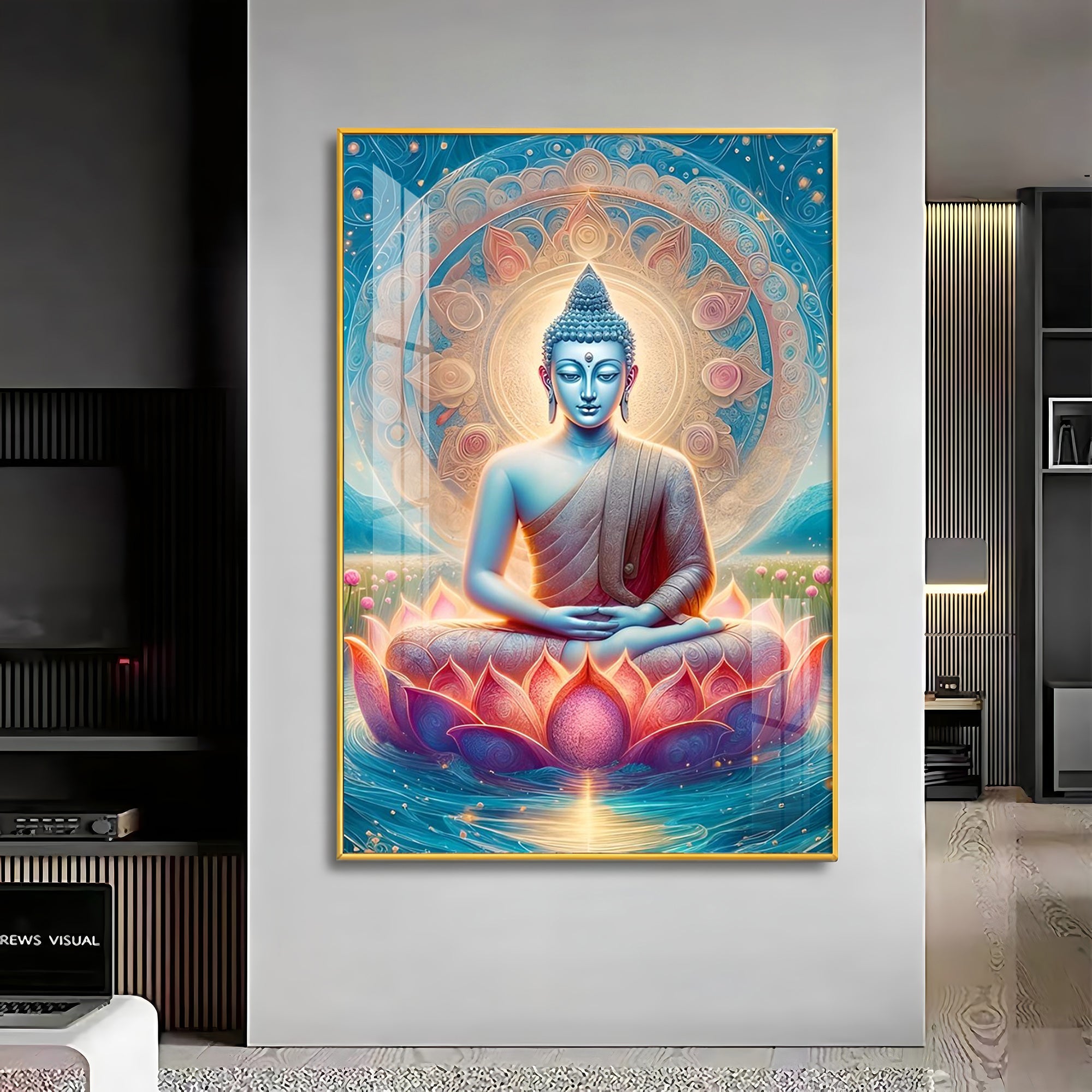 Dharvika buddha Premium Acrylic Vertical Wall Art - The Next Decor