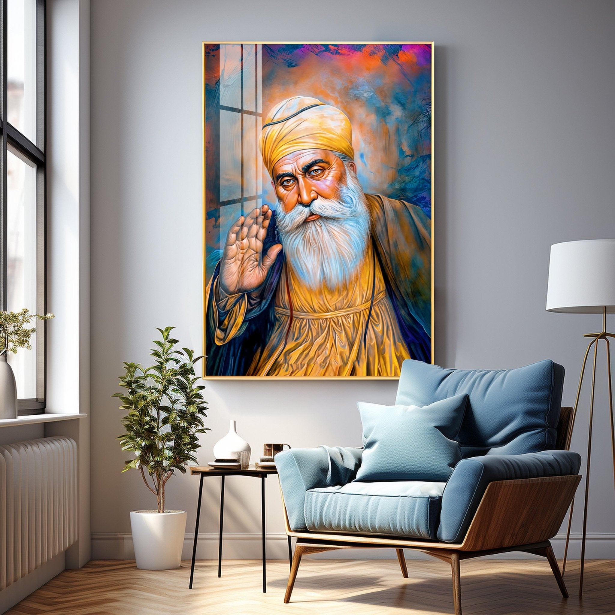 Divine Guru Ji Premium Vertical Acrylic Wall Art - The Next Decor