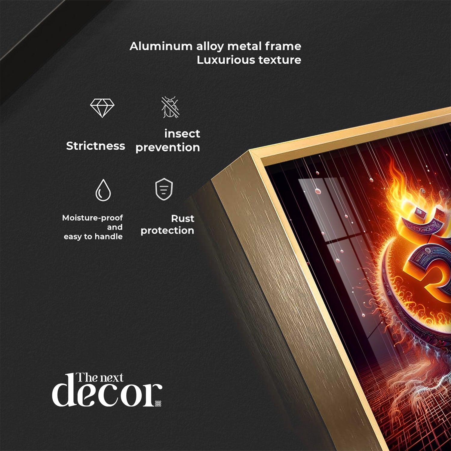 Divine Om Mural Premium Acrylic Square Wall Art