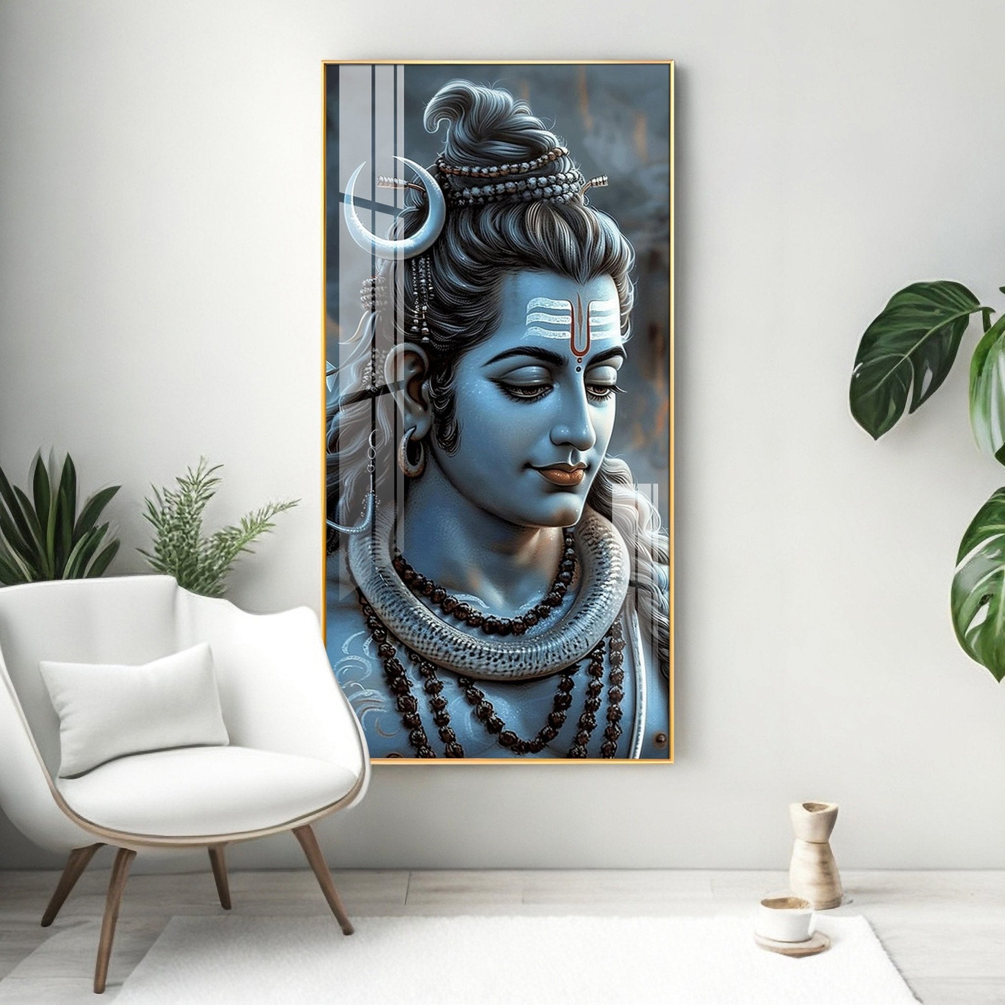 Divine Serenity Of Lord Shiva Premium Acrylic Wall Art - The Next Decor