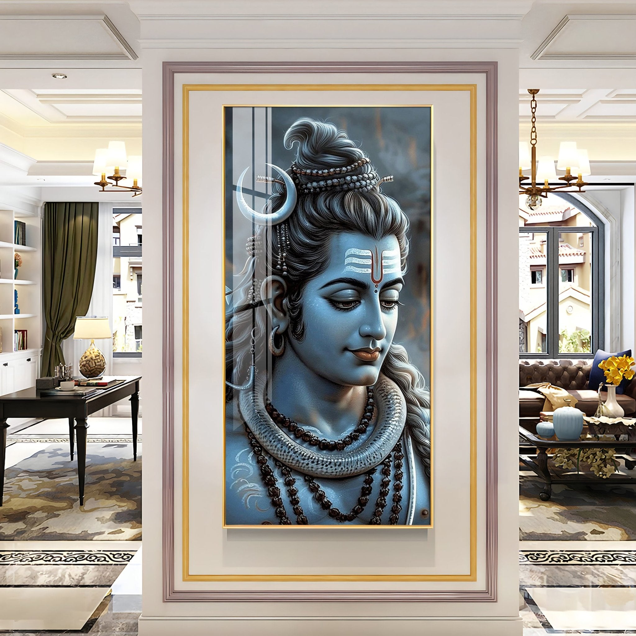 Divine Serenity Of Lord Shiva Premium Acrylic Wall Art - The Next Decor