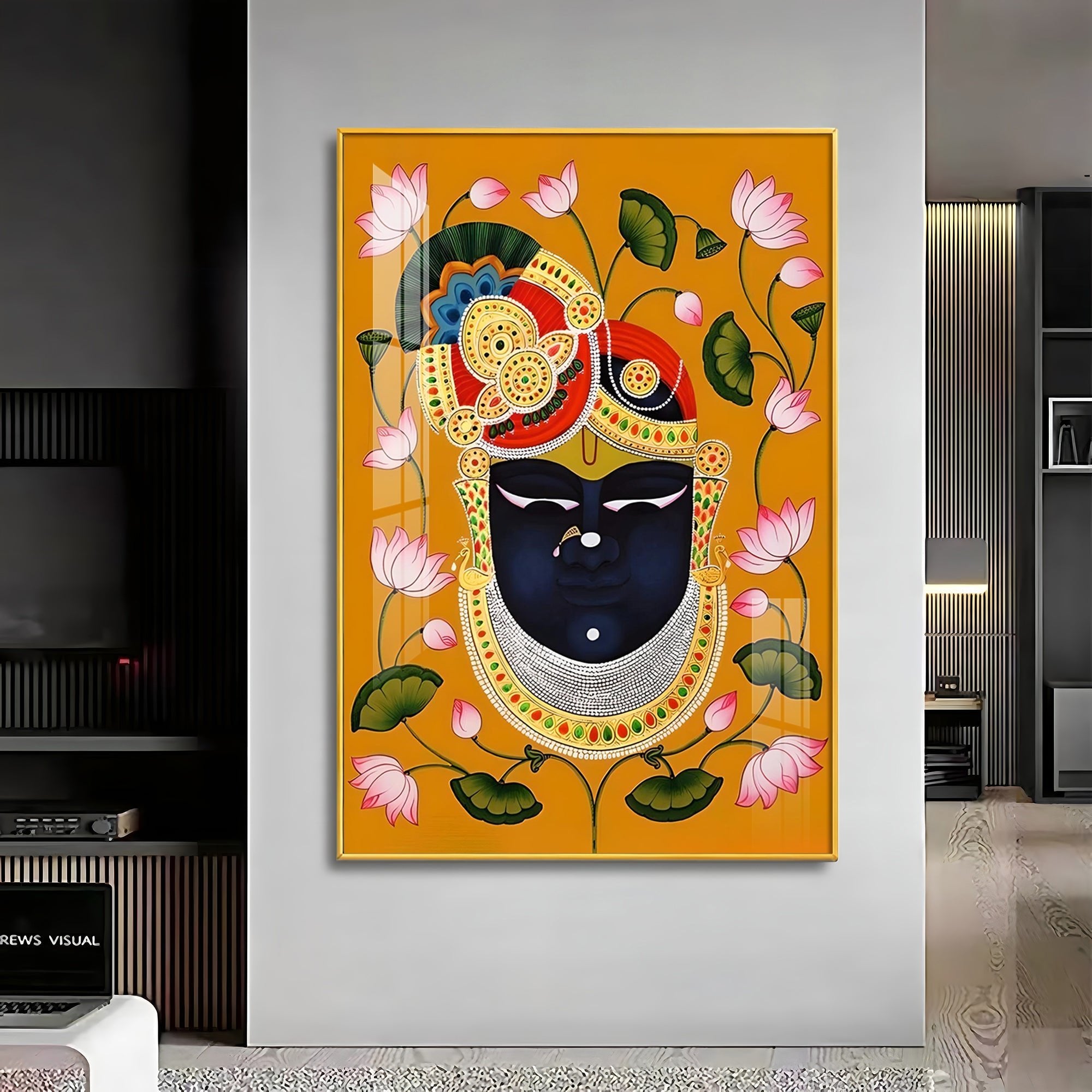 Divine Shreenathji Premium Vertical Acrylic Wall Art - The Next Decor