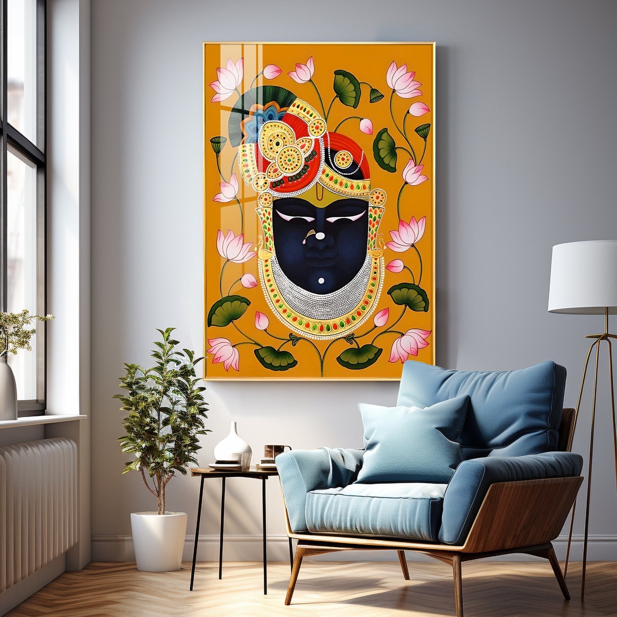 Divine Shreenathji Premium Vertical Acrylic Wall Art - The Next Decor