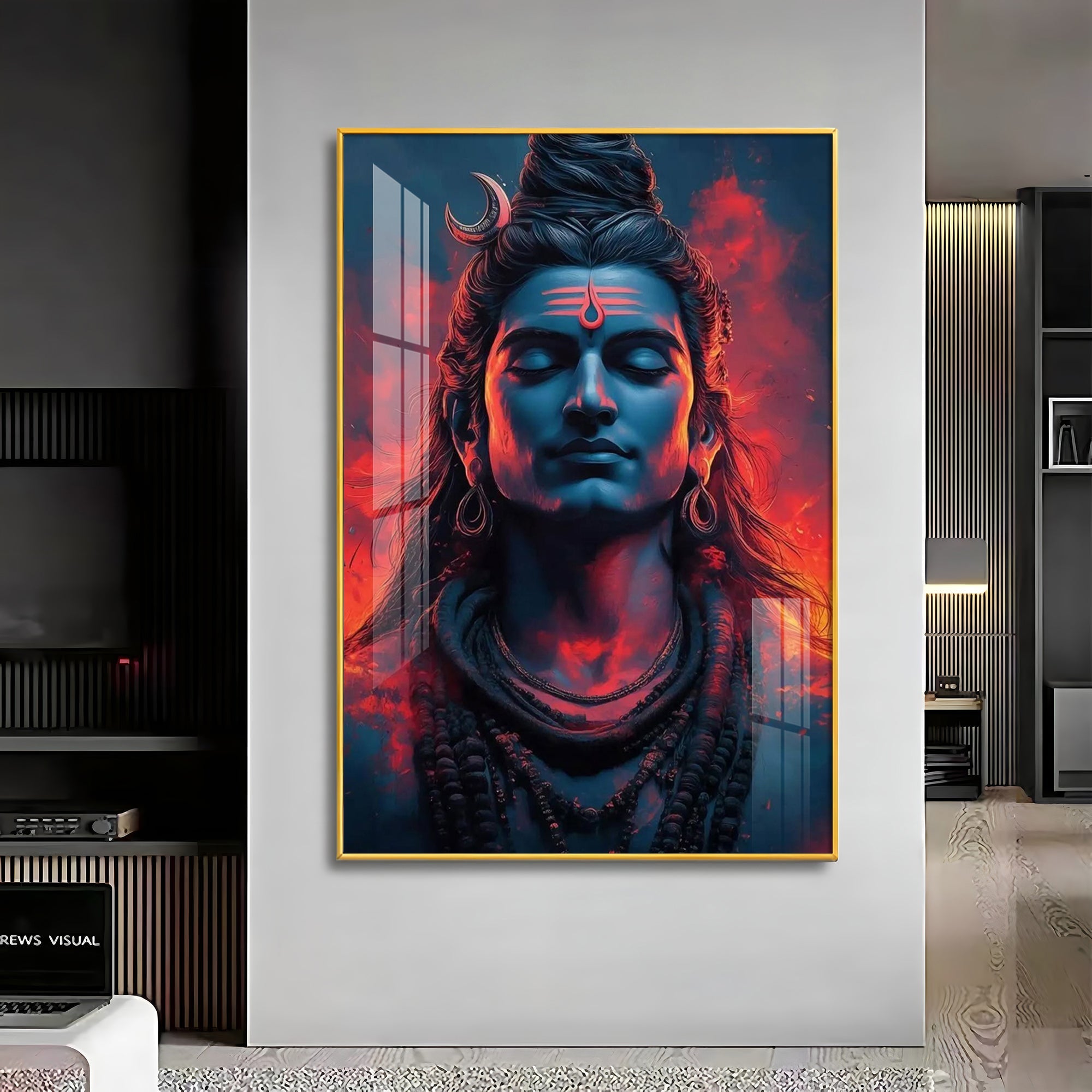 Eternal Essence Of Lord Shiva Premium Acrylic Wall Art - The Next Decor