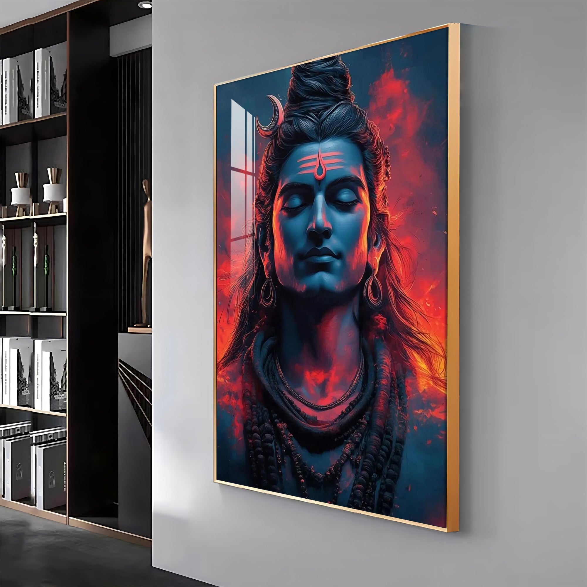 Eternal Essence Of Lord Shiva Premium Acrylic Wall Art - The Next Decor