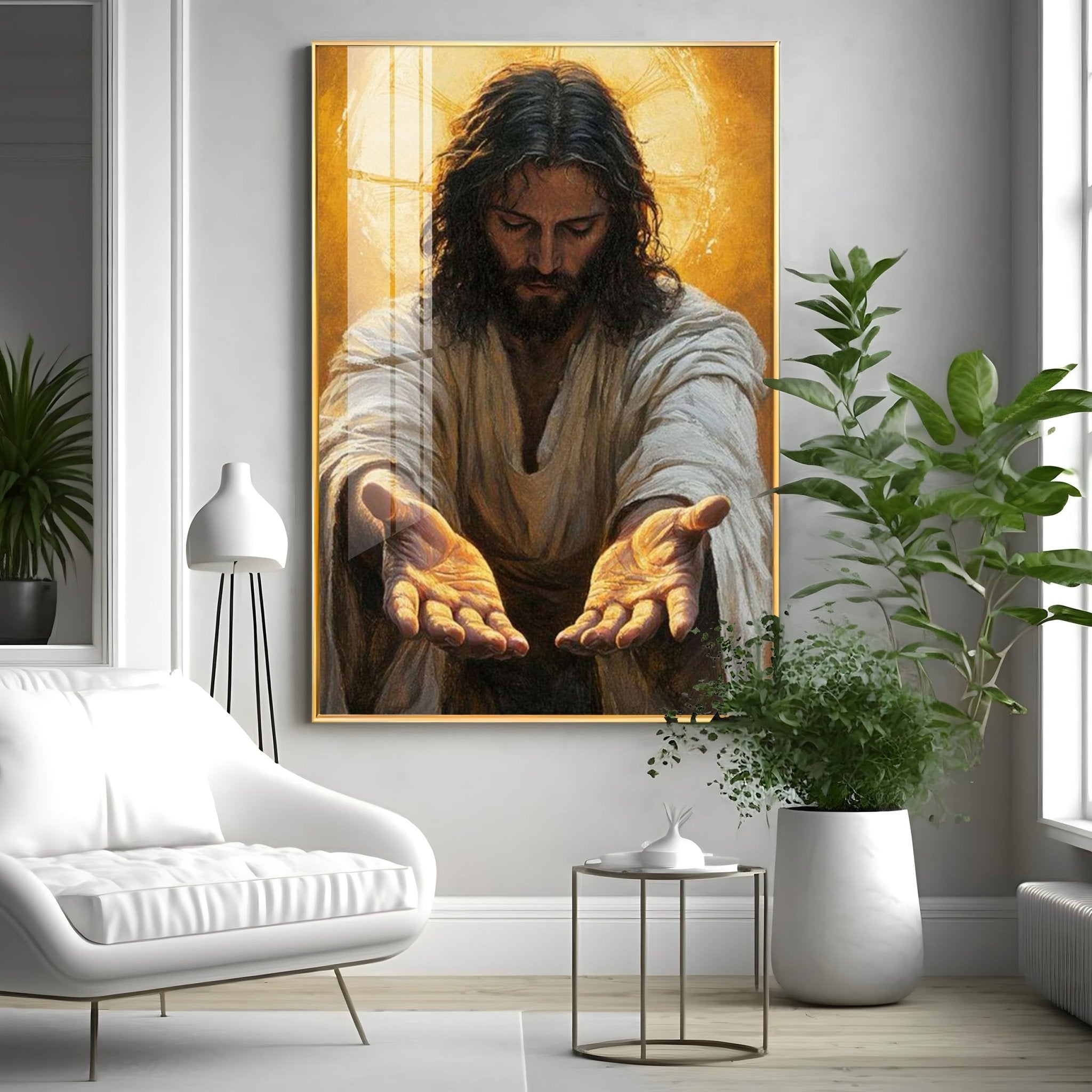 Faithful Jesus Hands Premium Acrylic Wall Art - The Next Decor