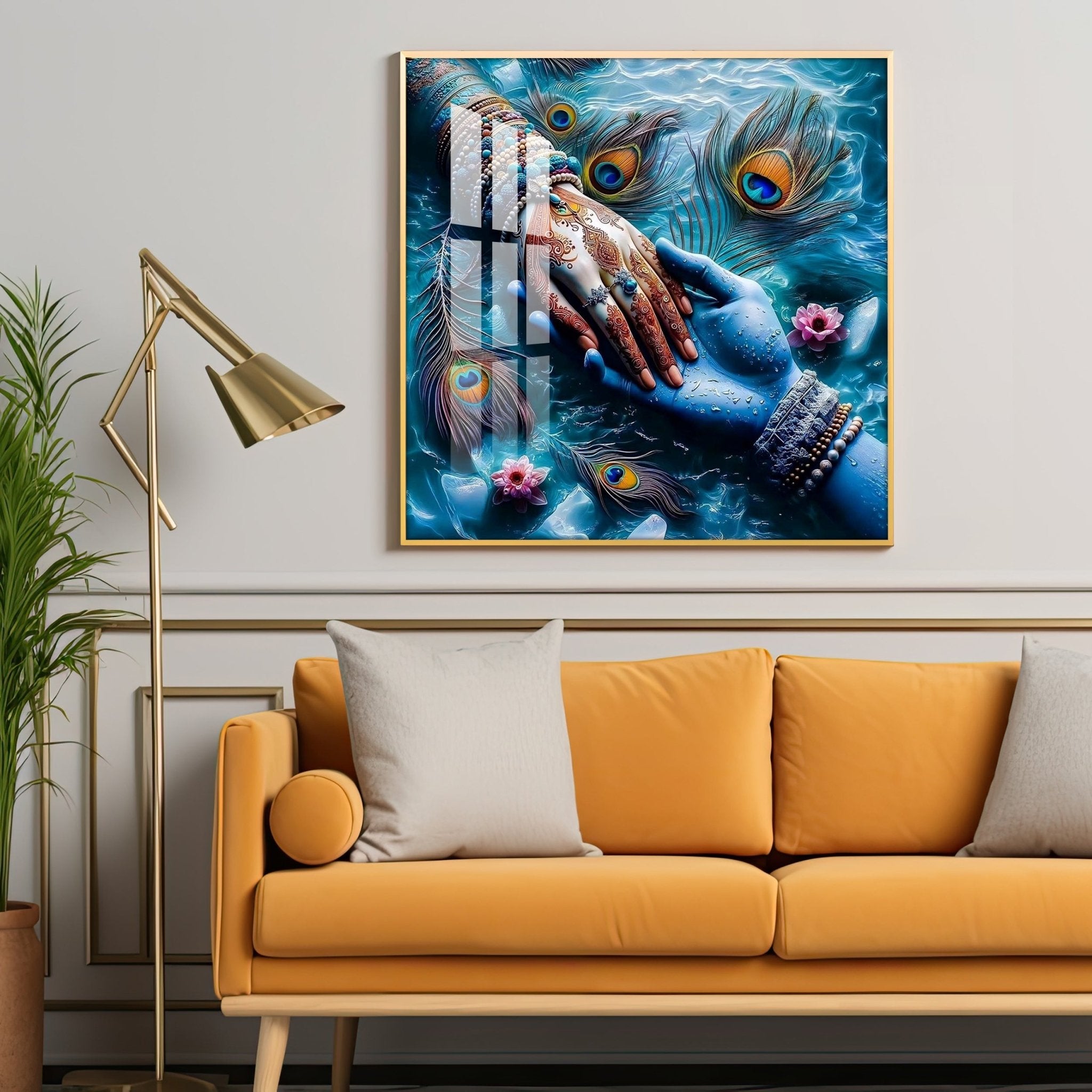 Feathered Harmony Premium Acrylic Square Wall Art - The Next Decor