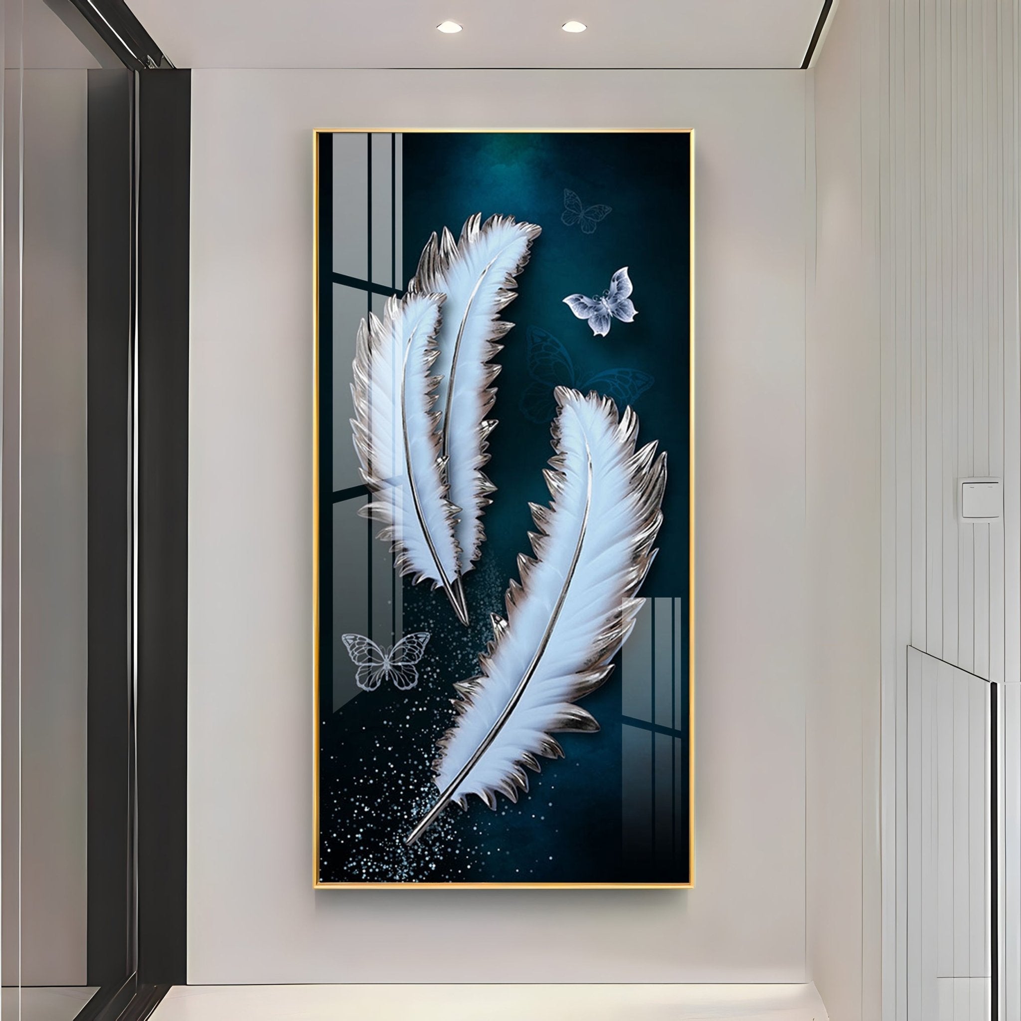Feathers of Heaven Luxury Crystal Wall Art - The Next Decor