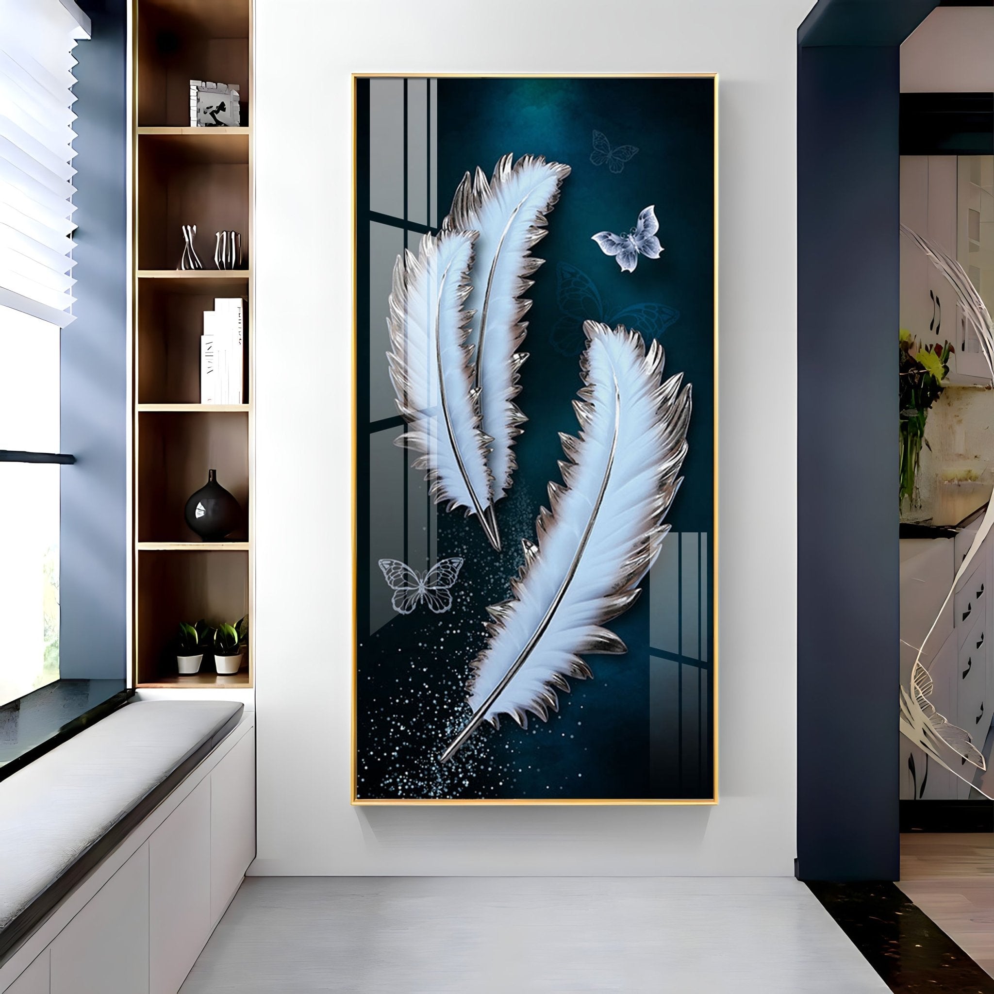 Feathers of Heaven Luxury Crystal Wall Art - The Next Decor