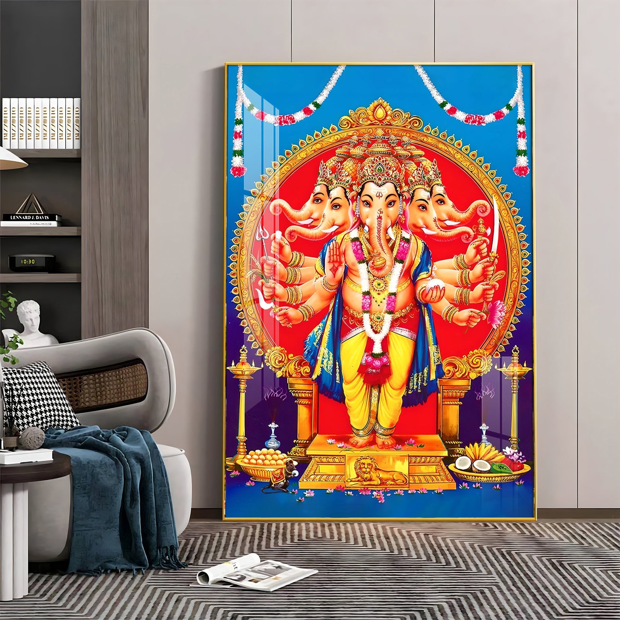 Ganesha's Embrace Premium Vertical Acrylic Wall Art - The Next Decor