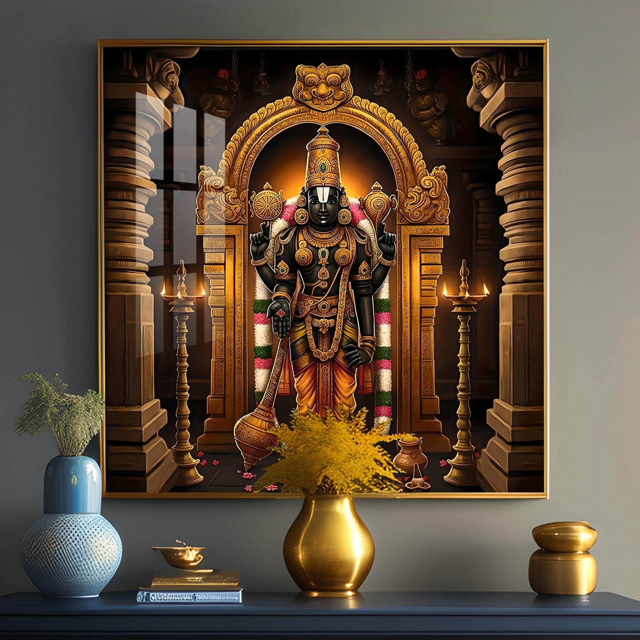 Goddes Kanyakumari Premium Acrylic Square Wall Art - The Next Decor