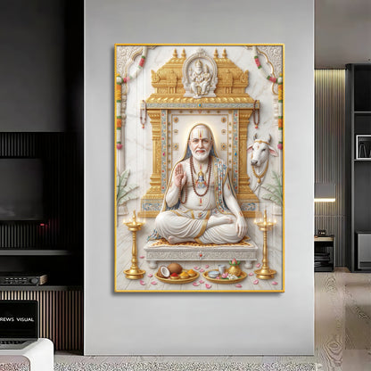 Guru Raghavendra Swamy Ji Premium Acrylic Vertical Wall Art