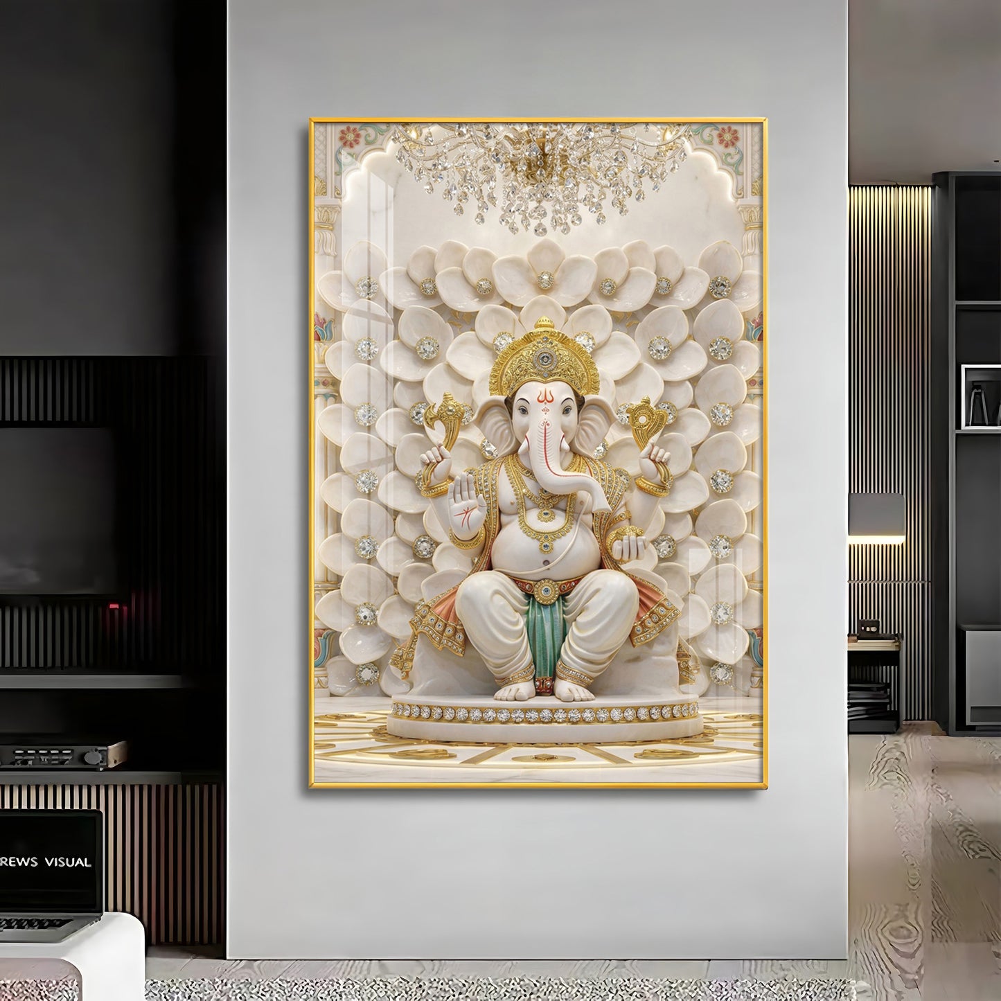 New Beginnings With Ganesh Ji Premium Acrylic Vertical Wall Art
