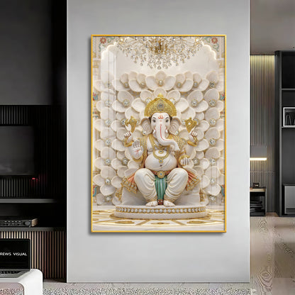 New Beginnings With Ganesh Ji Premium Acrylic Vertical Wall Art