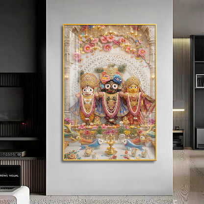 Divine and Loving Jagannath Premium Acrylic Vertical Wall Art