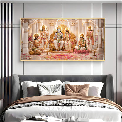 Lord Ram Darbar Premium Acrylic Horizontal Wall Art