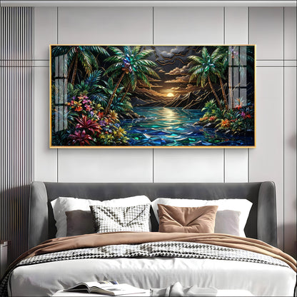 Tropical Beach Dream Premium Acrylic Horizontal Wall Art