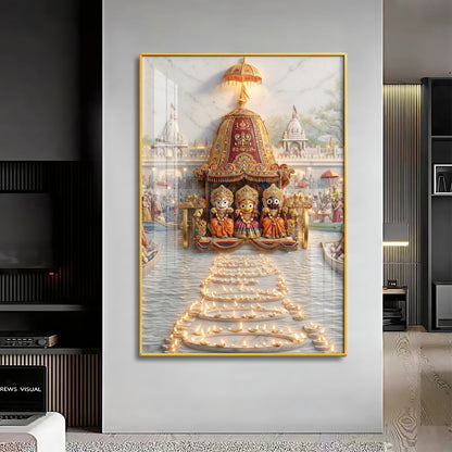 Lord Jagannath Ratha Yatra Premium Acrylic Vertical Wall Art