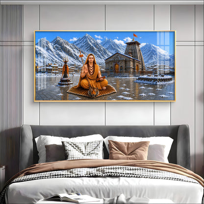 Shri Adi Shankaracharya Premium Acrylic Horizontal Wall Art