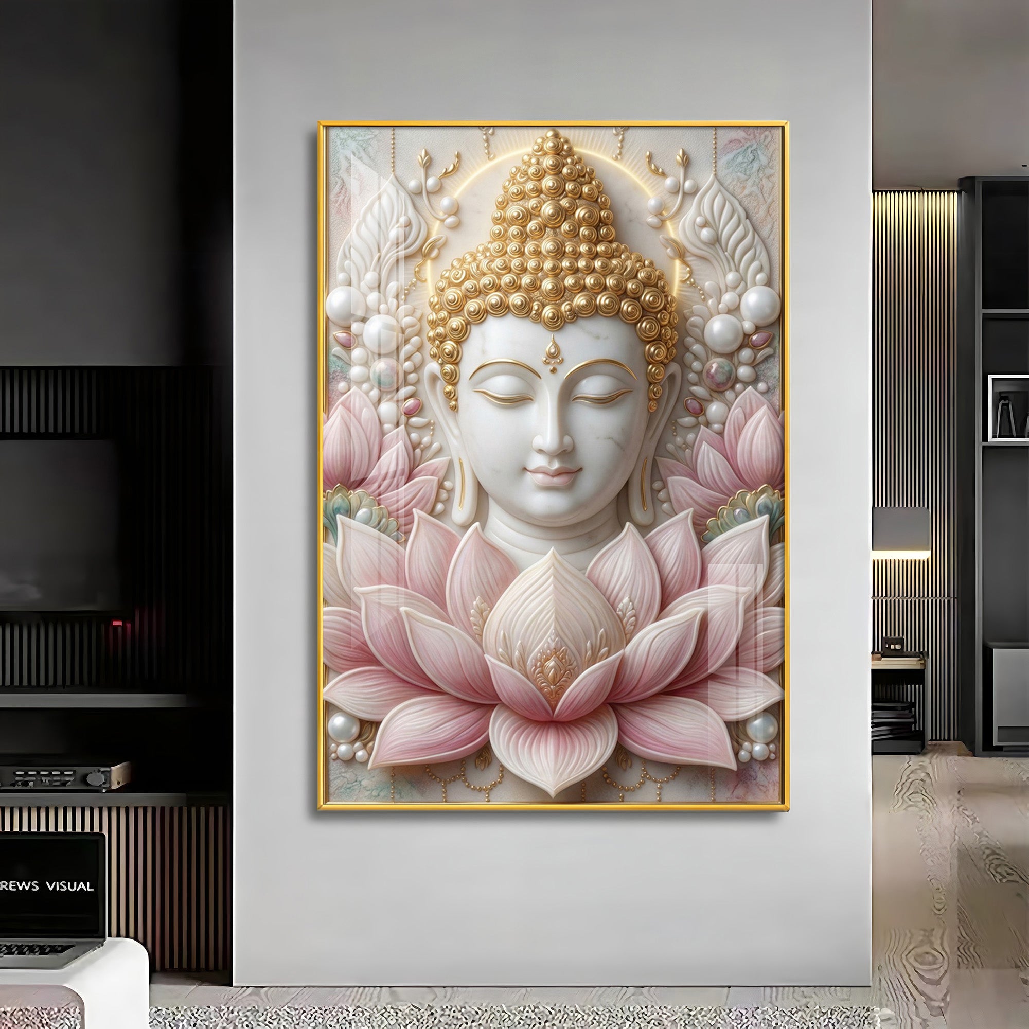 Deities Buddha Premium Acrylic Vertical Wall Art