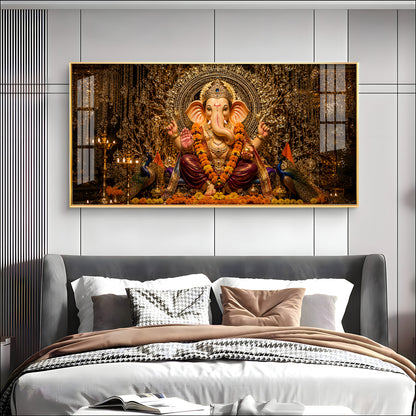 Lord Ganpati Ji Premium Acrylic Horizontal Wall Art
