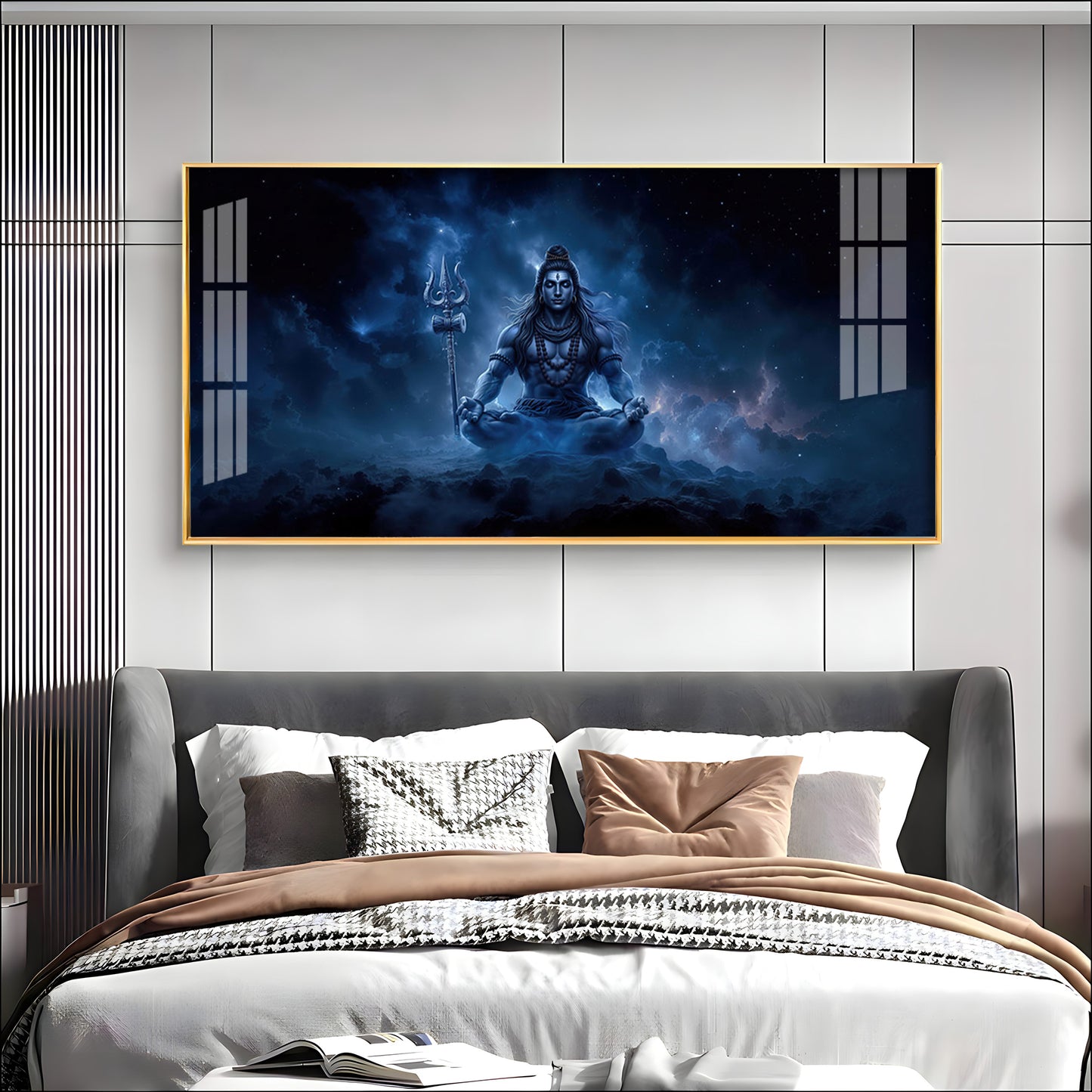 Lord Mahadev In A Deep Meditation Premium Acrylic Horizontal Wall Art