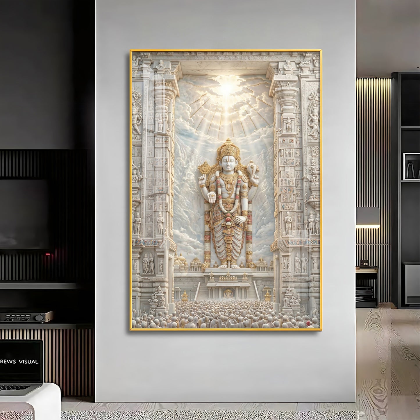 Divine Venkateswara Premium Acrylic Vertical Wall Art