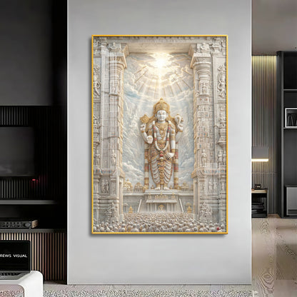 Divine Venkateswara Premium Acrylic Vertical Wall Art
