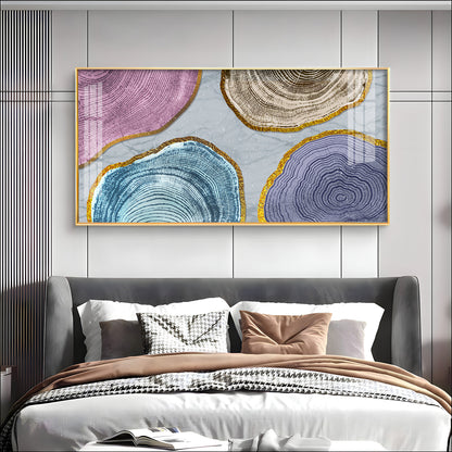 Circular Wood Grain Patterns Premium Acrylic Horizontal Wall Art