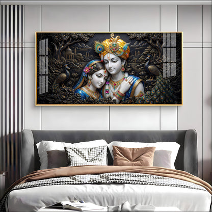 Spiritual Radha Krishna Premium Acrylic Horizontal Wall Art