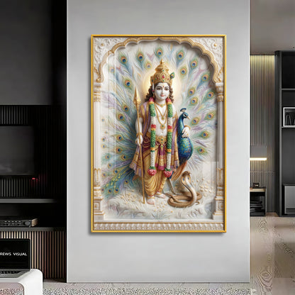 Little Kartikeya Premium Acrylic Vertical Wall Art
