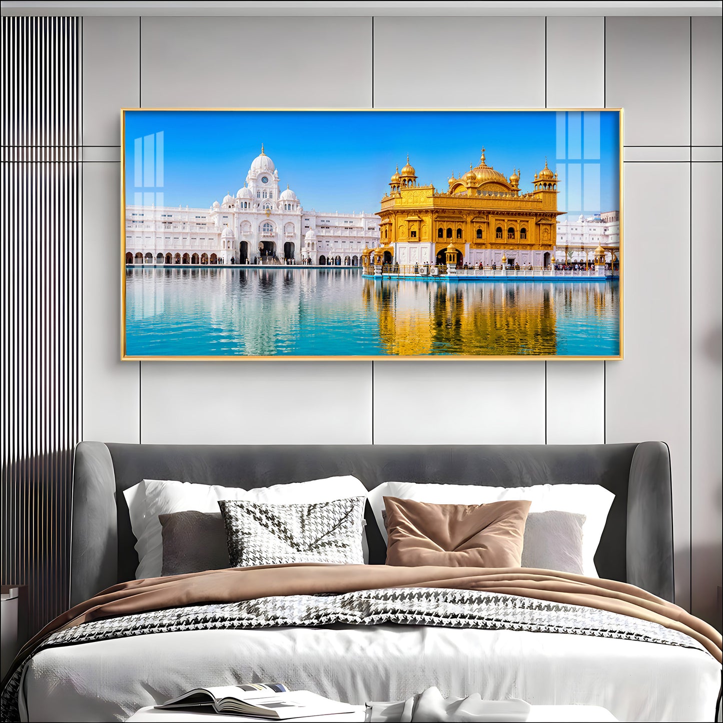 Golden Temple Premium Acrylic Horizontal Wall Art