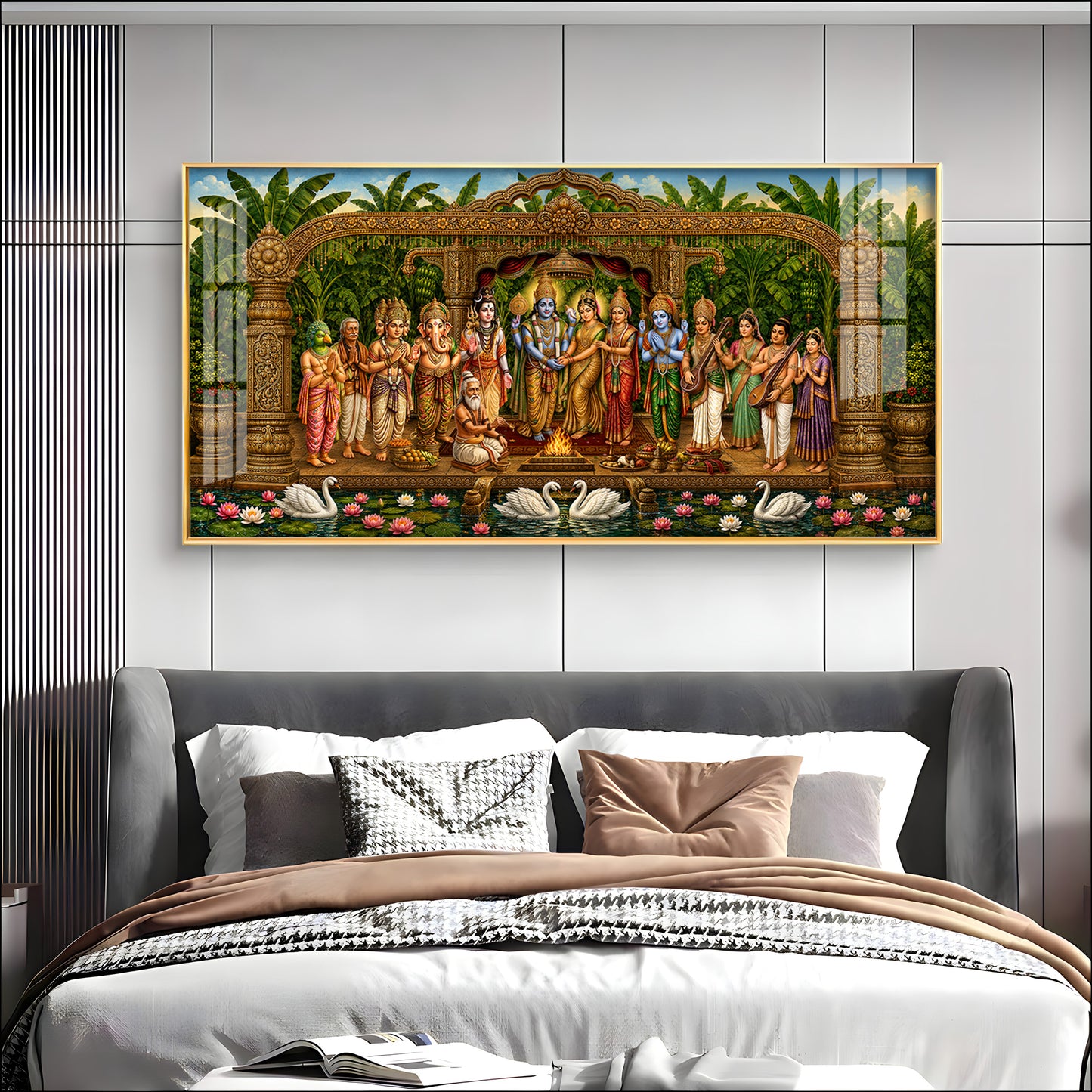 Hindu Deities Srinivasa Kalyanam Premium Acrylic Horizontal Wall Art