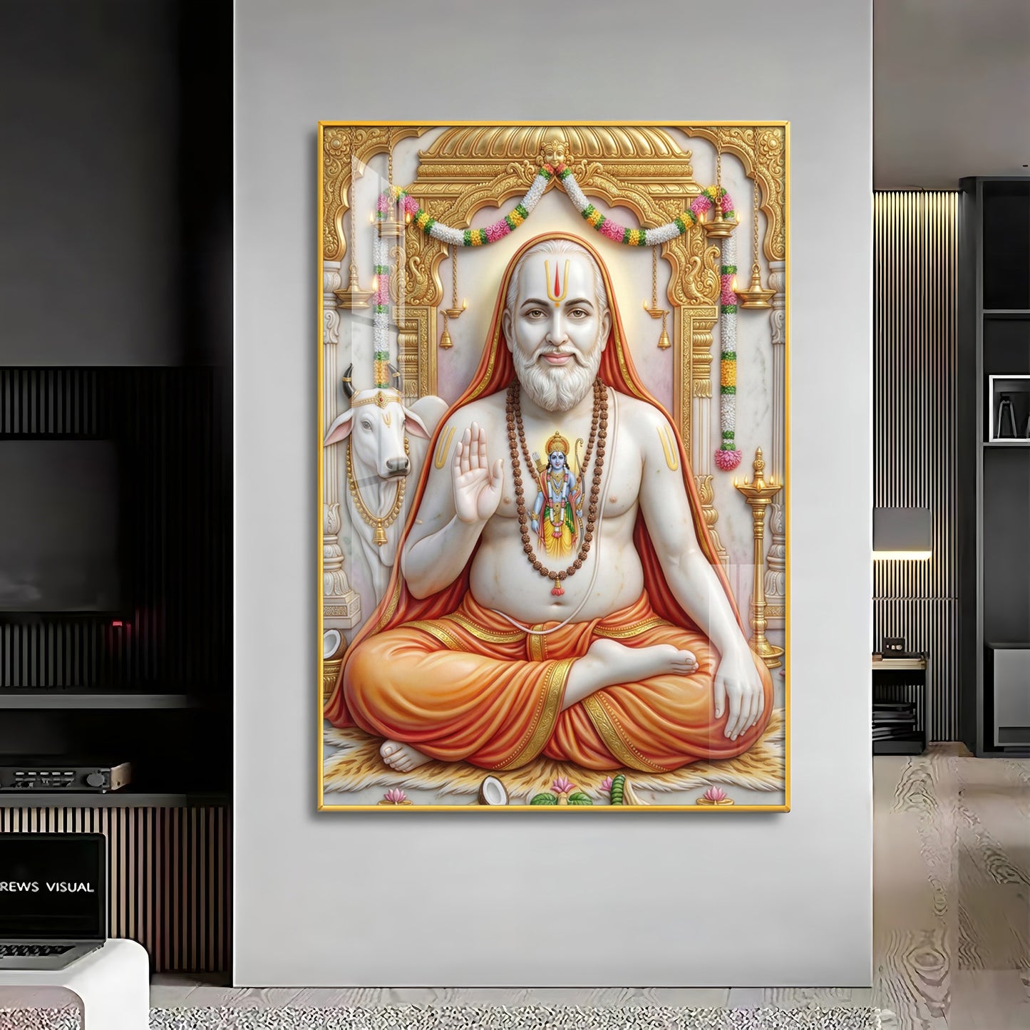 Guru Raghavendra Swamy Premium Acrylic Vertical Wall Art