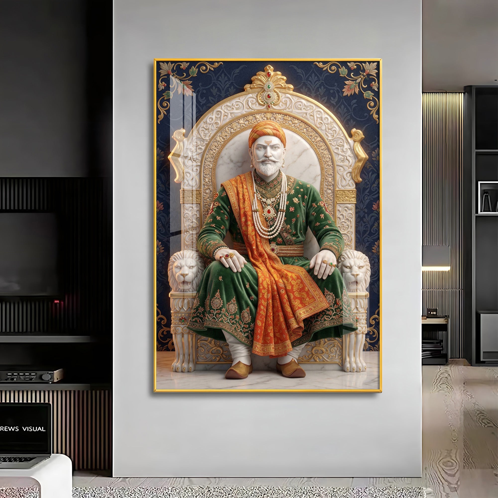 Maratha King Chhatrapati Shivaji Maharaj Premium Acrylic Vertical Wall Art