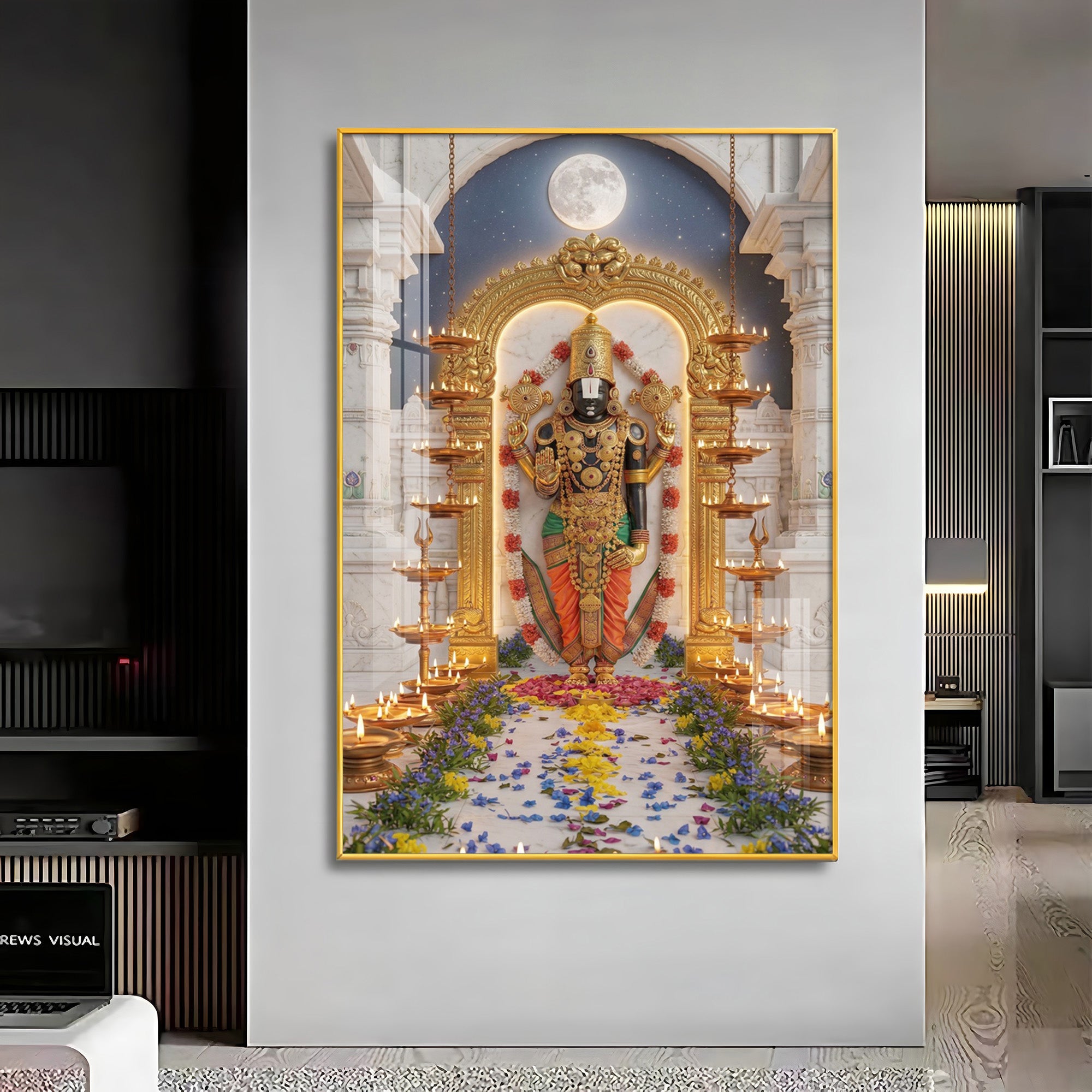 Tirupati Balaji Maharaj Premium Acrylic Vertical Wall Art