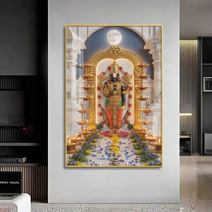 Tirupati Balaji Maharaj Premium Acrylic Vertical Wall Art