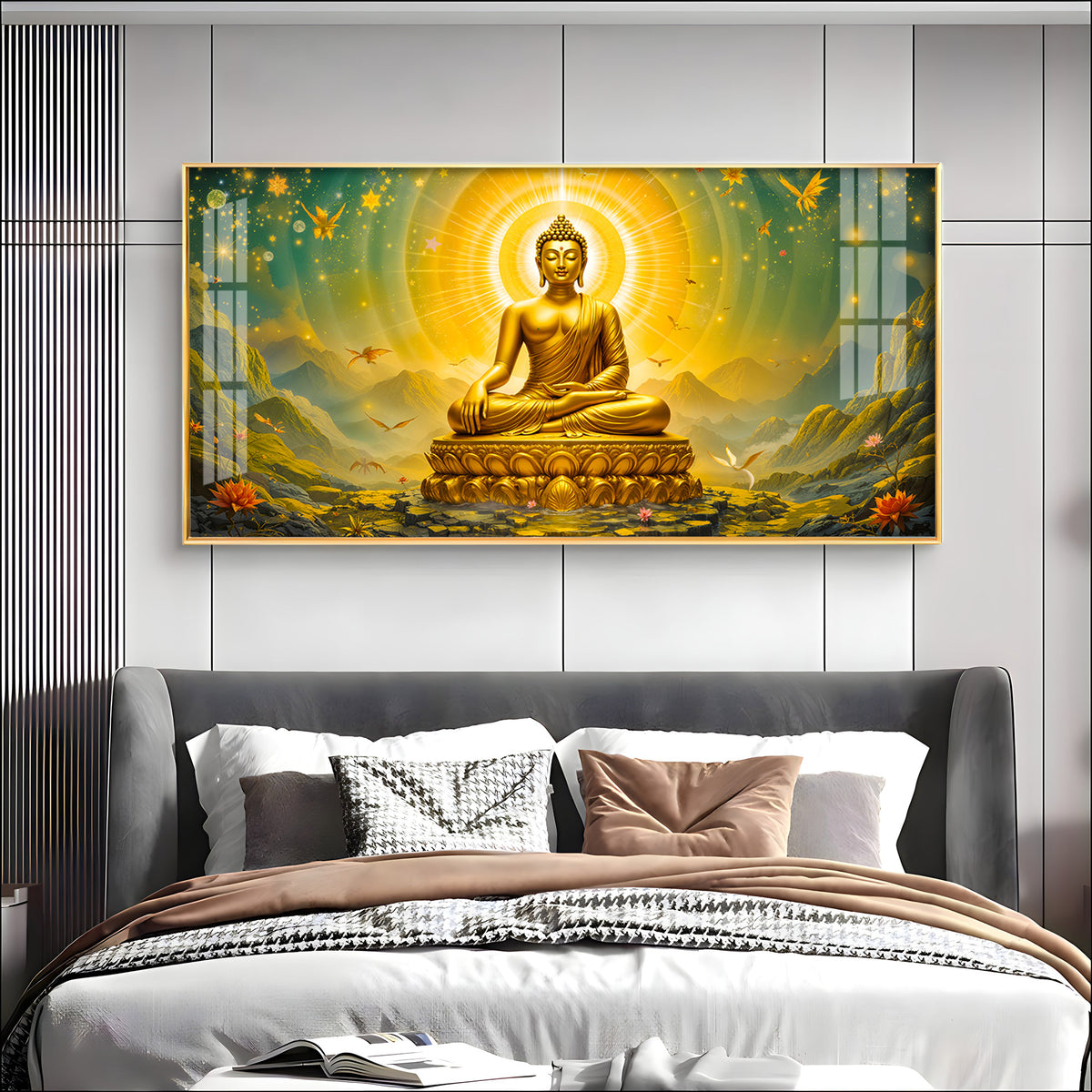 Cloudscape Buddha Premium Acrylic Horizontal Wall Art