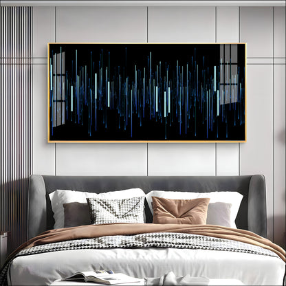 Abstract Vertical Light Bar Line Premium Acrylic Horizontal Wall Art