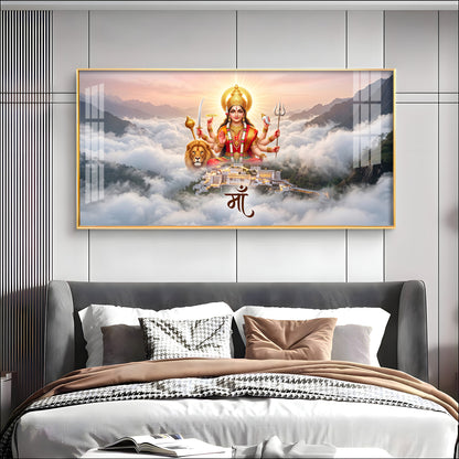 Goddess Vaishno Devi Temple Premium Acrylic Horizontal Wall Art