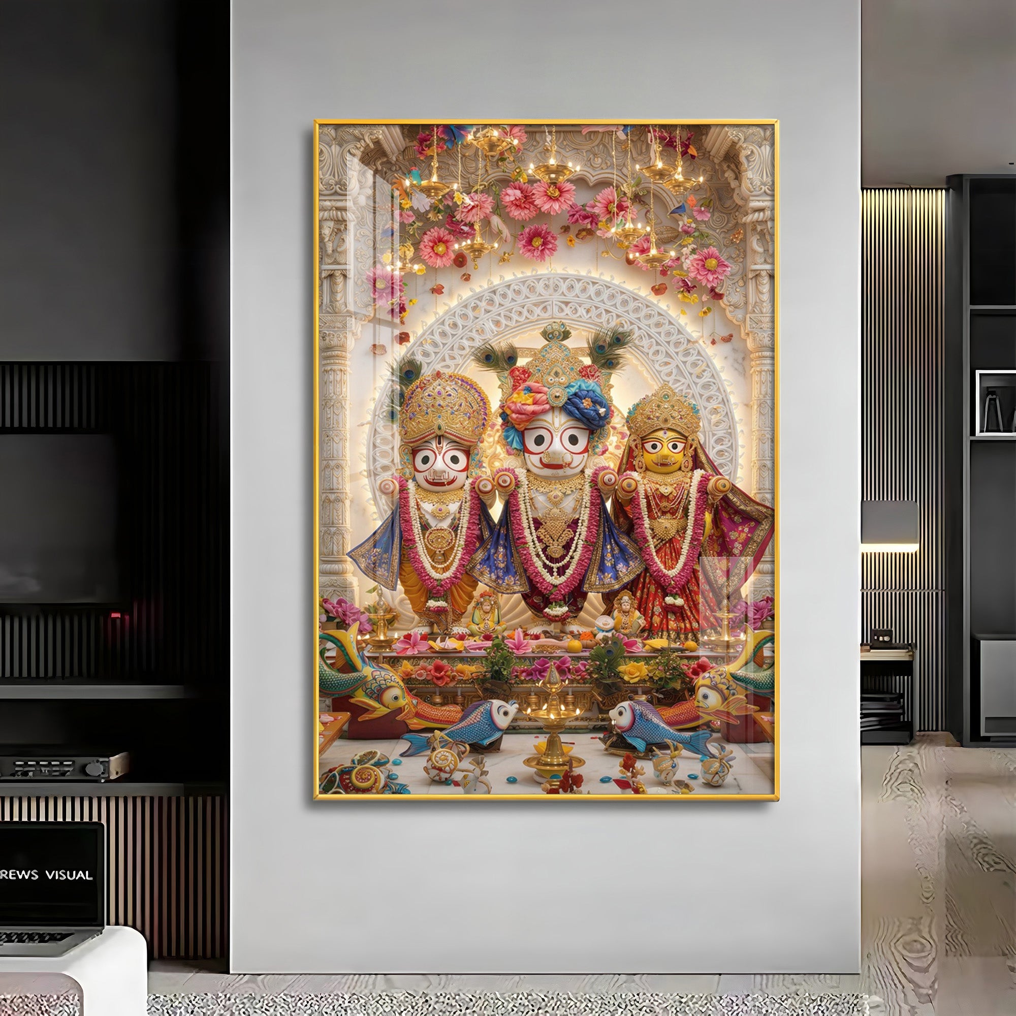 Hindu Jagannath Prabhu Premium Acrylic Vertical Wall Art