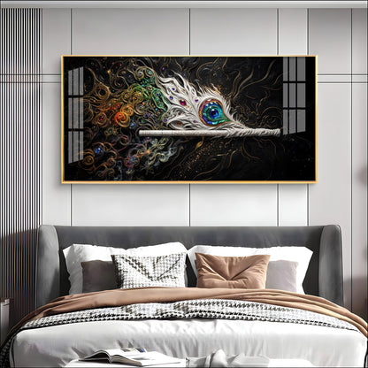 Colorful Breeze White Flute Premium Acrylic Horizontal Wall Art