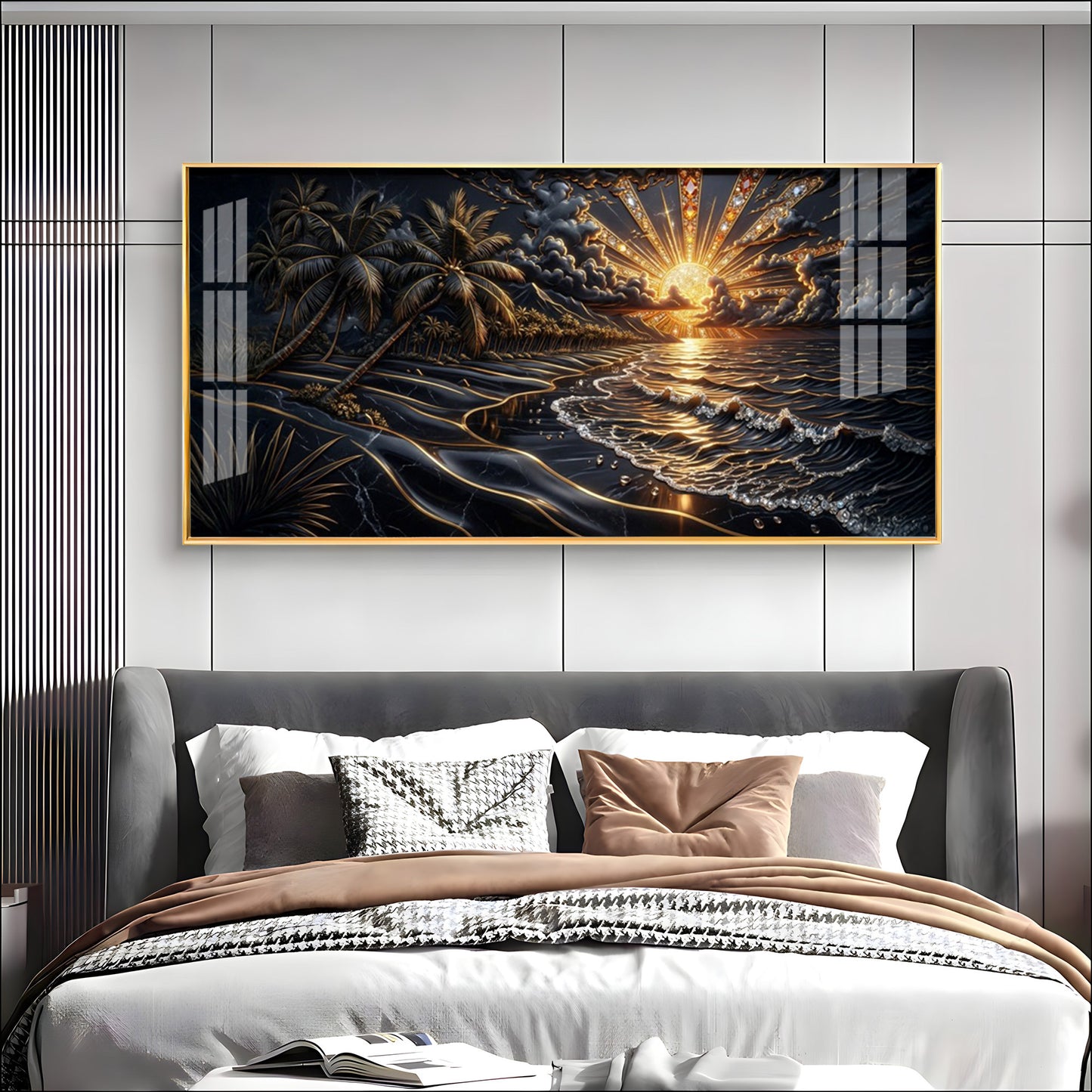Ocean Glow Sunset Premium Acrylic Horizontal Wall Art