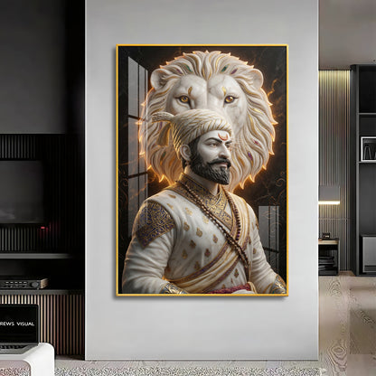 King Chhatrapati Shivaji Maharaj Premium Acrylic Vertical Wall Art