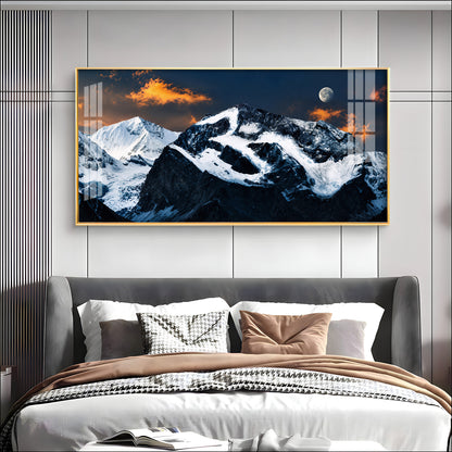 Mountain With Om Symbol Premium Acrylic Horizontal Wall Art