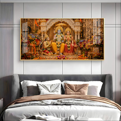 God Siya Ram With Sankatmochan Premium Acrylic Horizontal Wall Art